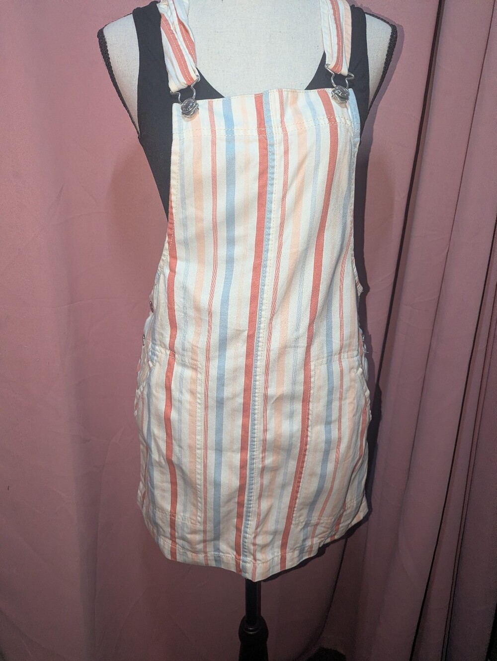 AMERICAN EAGLE OUTFITTERS Overall Denim Dress with Pockets XS